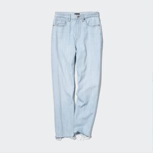 Uniqlo PEG Top High Rise Jeans Light Blue Size 27